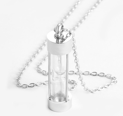 Stainless Steel Eternity Memory Hourglass Urn Necklace for Pet/Human A Loving Tribute