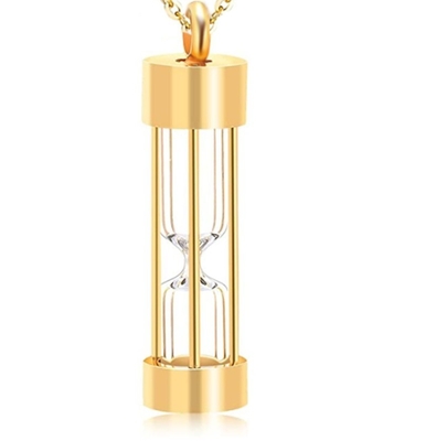 Stainless Steel Eternity Memory Hourglass Urn Necklace for Pet/Human A Loving Tribute