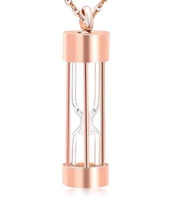 Stainless Steel Eternity Memory Hourglass Urn Necklace for Pet/Human A Loving Tribute