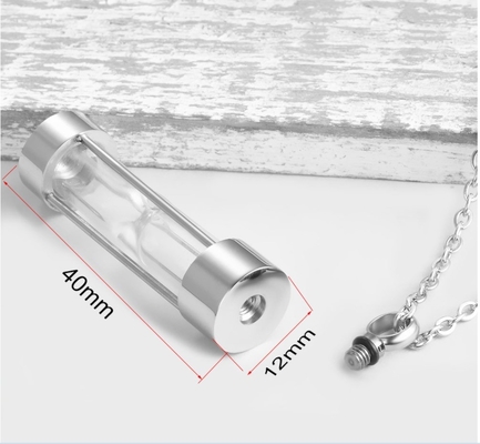 Stainless Steel Eternity Memory Hourglass Urn Necklace for Pet/Human A Loving Tribute