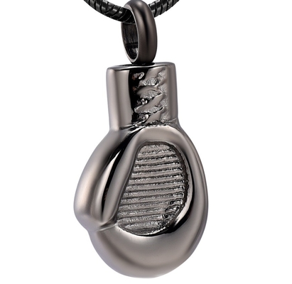 Stainless Steel Boxing Glove Cremation Ashes Memorial Necklace for Men Keepsake Pendant