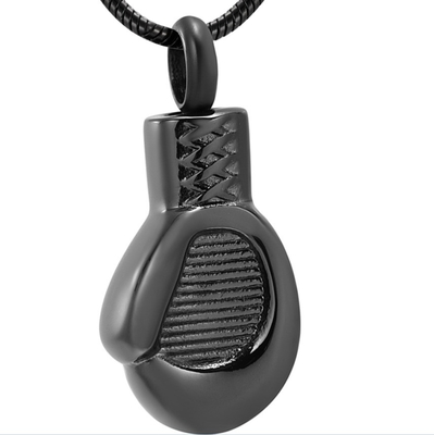 Stainless Steel Boxing Glove Cremation Ashes Memorial Necklace for Men Keepsake Pendant