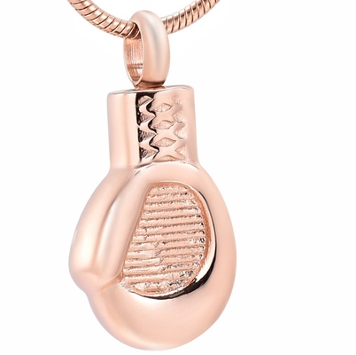 Stainless Steel Boxing Glove Cremation Ashes Memorial Necklace for Men Keepsake Pendant