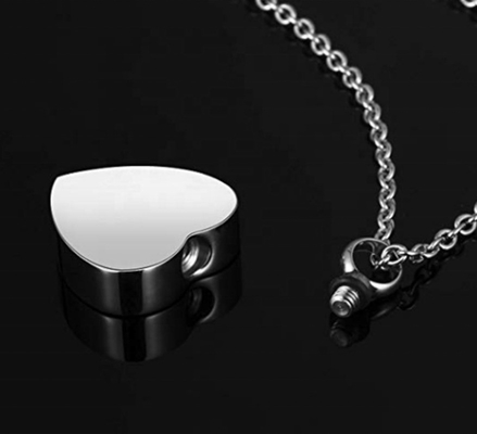 Stainless Steel Heart Urn Necklace 18K Gold Plated Cremation Jewelry with 12 Birthstones