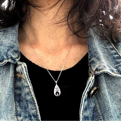 Jewelry Type Pendants or Charms 925 Sterling Silver Waterdrop Cremation Pendant
