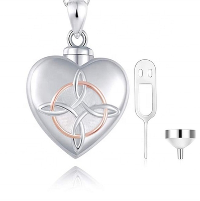 925 Sterling Silver Heart Cremation Pendant Cremation Jewelry for Keepsake
