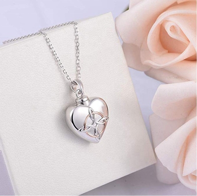 925 Sterling Silver Heart Cremation Pendant Cremation Jewelry for Keepsake