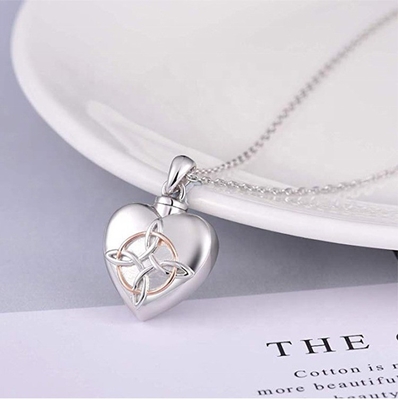 925 Sterling Silver Heart Cremation Pendant Cremation Jewelry for Keepsake