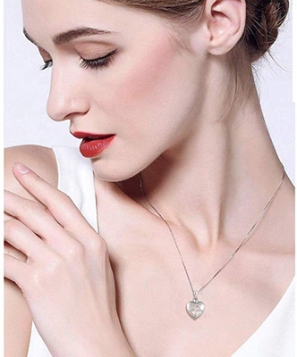 925 Sterling Silver Heart Cremation Pendant Cremation Jewelry for Keepsake