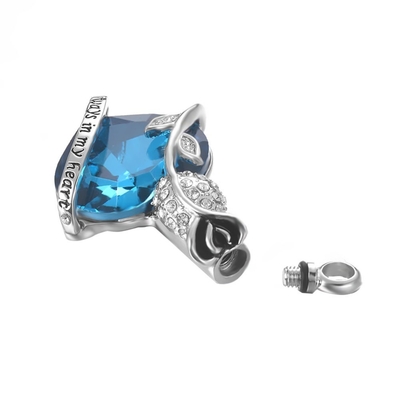 Heart Shape Cremation Jewelry Keepsake Holder Necklace Stainless Steel Urn for Ashes