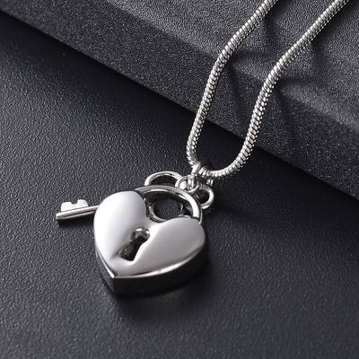 Gift Occasion Stainless Steel Cremation Key Locket for Women's Jewelry Accessory