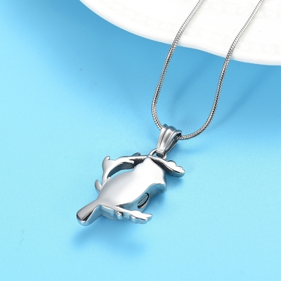 Cardinal Bird Cremation Necklace For Ashes Stainless Steel Keepsake Memorial Urn Jewelry Women Men