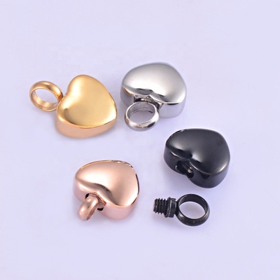 Charm Pendants Type Stainless Steel Heart Locket for Memorial Ashes Urn Necklace/Bracelet