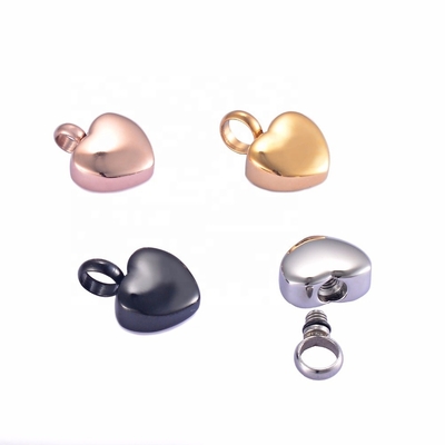 Charm Pendants Type Stainless Steel Heart Locket for Memorial Ashes Urn Necklace/Bracelet