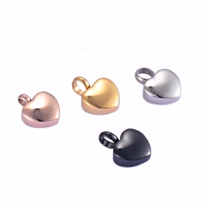 Charm Pendants Type Stainless Steel Heart Locket for Memorial Ashes Urn Necklace/Bracelet