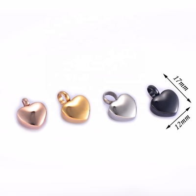 Charm Pendants Type Stainless Steel Heart Locket for Memorial Ashes Urn Necklace/Bracelet