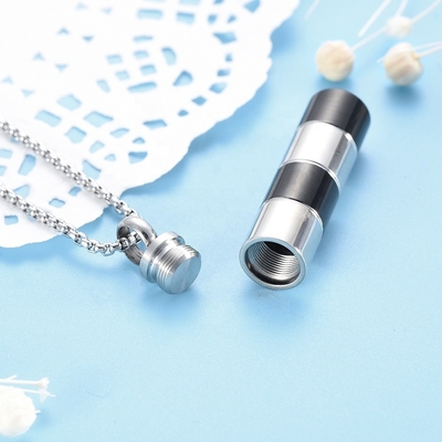 Free Shipping CLASSIC Style 304 Stainless Steel Cylinder Cremation Jewelry For Ashes