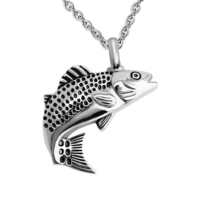4 Colors Fish Cremation Jewelry for Ashes Excellent Stainless Steel Keepsake Necklace