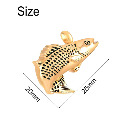 4 Colors Fish Cremation Jewelry for Ashes Excellent Stainless Steel Keepsake Necklace