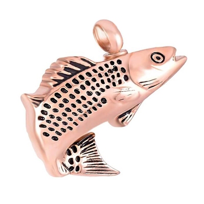 4 Colors Fish Cremation Jewelry for Ashes Excellent Stainless Steel Keepsake Necklace