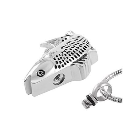 4 Colors Fish Cremation Jewelry for Ashes Excellent Stainless Steel Keepsake Necklace