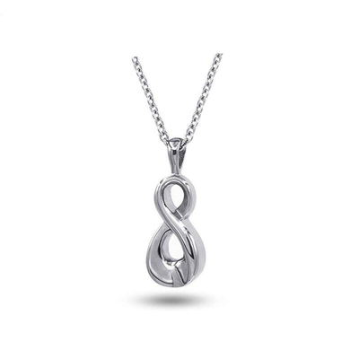 Infinity Love Ash Memorial Keepsake Stainless Steel Urn Pendant Necklace Cremation Jewelry