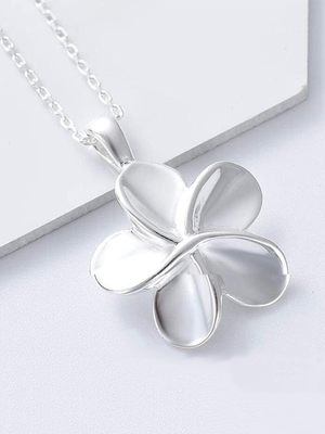 Charm Pendants Type Stainless Steel Flower Cremation Necklace for Memorial Locket