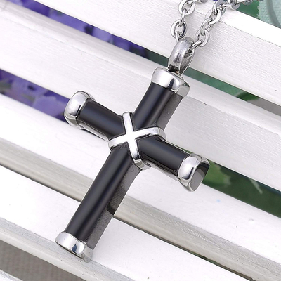 Cross Urn Necklace for Ashes Women Men Stainless Steel Memorial Pendant Cremation Jewelry