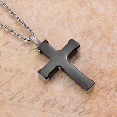 Cross Urn Necklace for Ashes Women Men Stainless Steel Memorial Pendant Cremation Jewelry