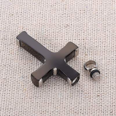 Cross Urn Necklace for Ashes Women Men Stainless Steel Memorial Pendant Cremation Jewelry
