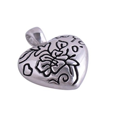 Stainless Steel Heart Urn Necklace Cremation Jewelry CLASSIC Style Pendant or Charm