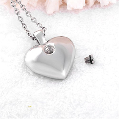 Stainless Steel Heart Urn Necklace Cremation Jewelry CLASSIC Style Pendant or Charm