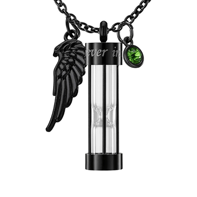Stainless Steel Electroplated Titanium Steel Ashes Pendant Cylindrical Glass Pendant