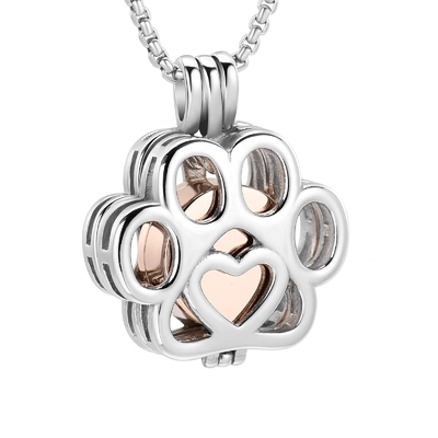 Pet Cremation Jewelry for Ashes Stainless Steel Memorial Locket Necklace