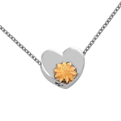Sunflower Urn Pendant Necklace A Creative and Fashionable Addition to Your Collection