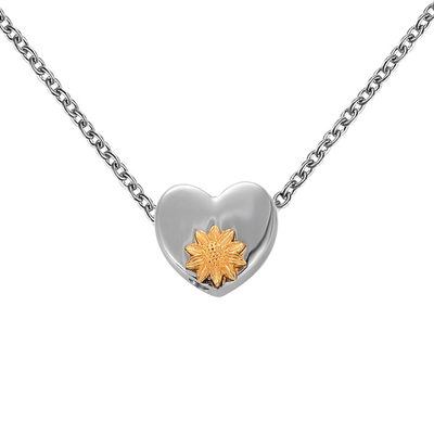 Sunflower Urn Pendant Necklace A Creative and Fashionable Addition to Your Collection