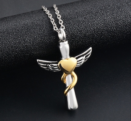 Unique Design Stainless Steel Openable Love Cross Pendant Fashionable Style Necklace