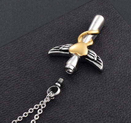 Unique Design Stainless Steel Openable Love Cross Pendant Fashionable Style Necklace