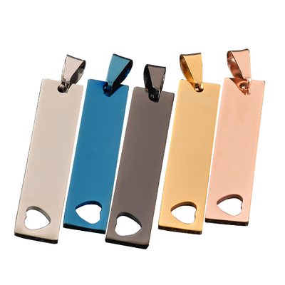 Excellent Military Tag Necklace Custom Pendant Necklace in Five Color Stainless Steel
