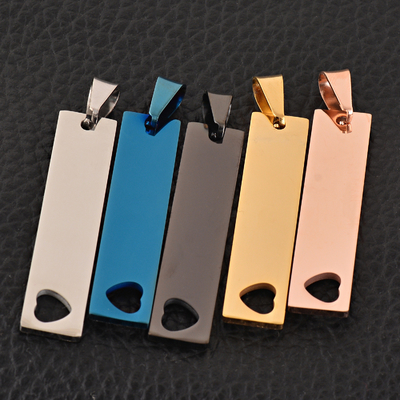 Excellent Military Tag Necklace Custom Pendant Necklace in Five Color Stainless Steel