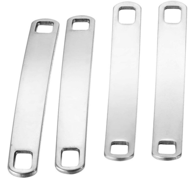 Handmade Stainless Steel Double Hole Arc Connecting Piece for DIY Jewelry Accessories