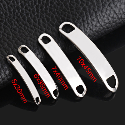 Handmade Stainless Steel Double Hole Arc Connecting Piece for DIY Jewelry Accessories