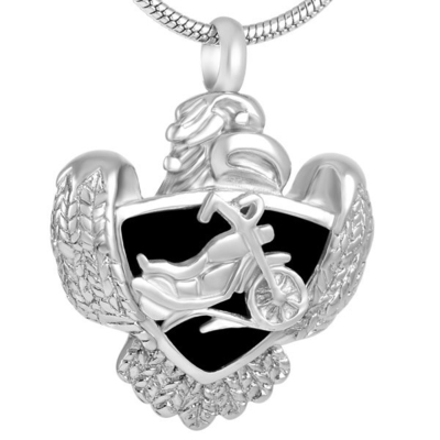 Excellent Stainless Steel Eagle Motorcycle Memorial Urn Jewelry Necklace Pendant for Men
