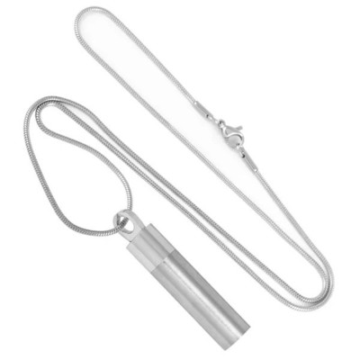 Stainless Steel Cremation Ashes Keepsake Urn Pendant Necklace for Dog/Cat Remembrance