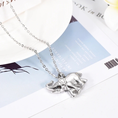 Lovely Elephant Memorial Necklace Jewelry SUS304 Stainless Steel Cremation Ashes Urn