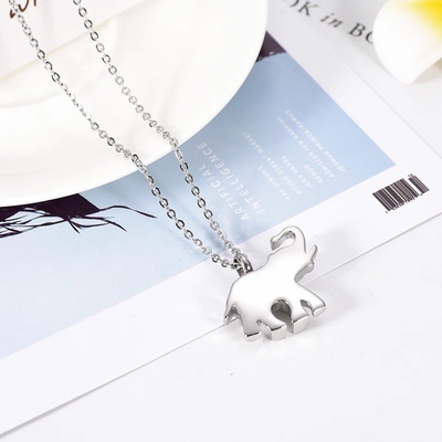 Lovely Elephant Memorial Necklace Jewelry SUS304 Stainless Steel Cremation Ashes Urn