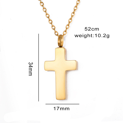 Stainless Steel Fashion OEM/ODM Welcome Cross Pendant for Pet Hair and Ash Memorial