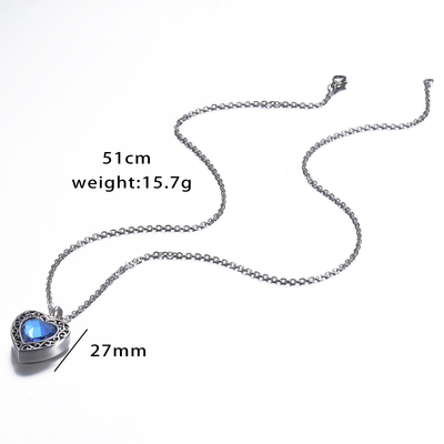 18K Gold Plated Stainless Steel Heart Pendant Necklace Sweet and Cool Ethos for Women