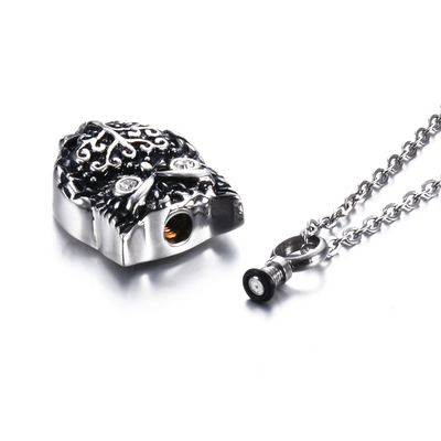Stainless Steel Owl Pendant Unique Design for Perfume Bottle Opening and Ash Memorial