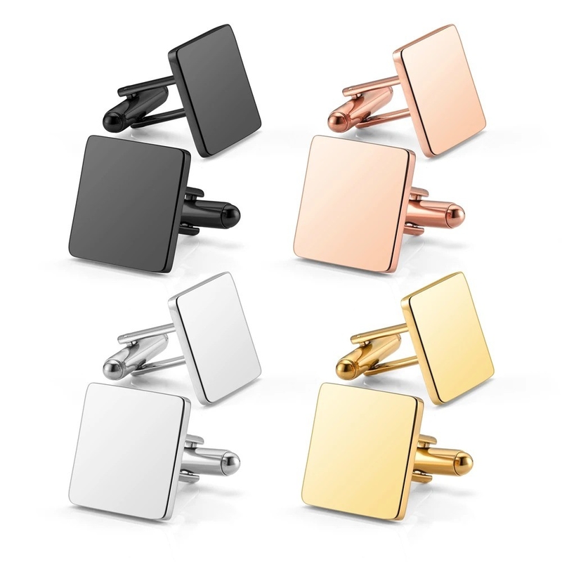 Jewelry Main Material Stainless steel 4 Colors Cufflinks for Wedding Business Jewelry